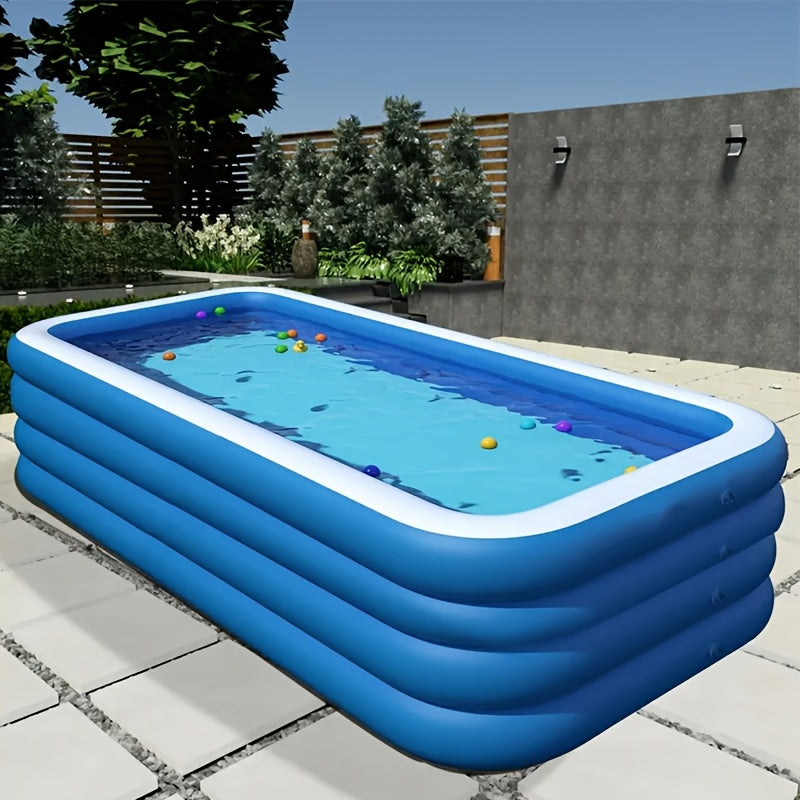 Extra Large PVC Inflatable Swimming Pool for Adults and Families 304.8x436.88x165.1 cm Portable Water Park Summer Fun