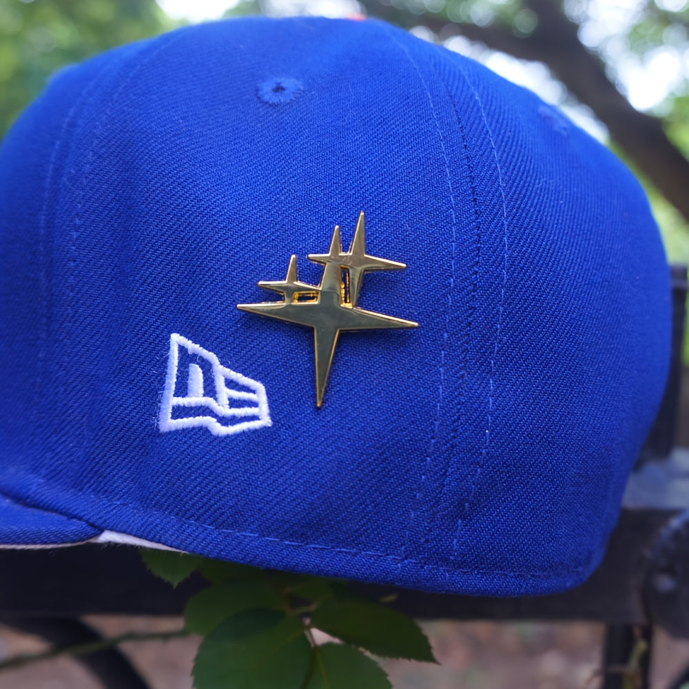 Zinc Alloy Star-Shaped Pin for Clothing and Hats Silver Small