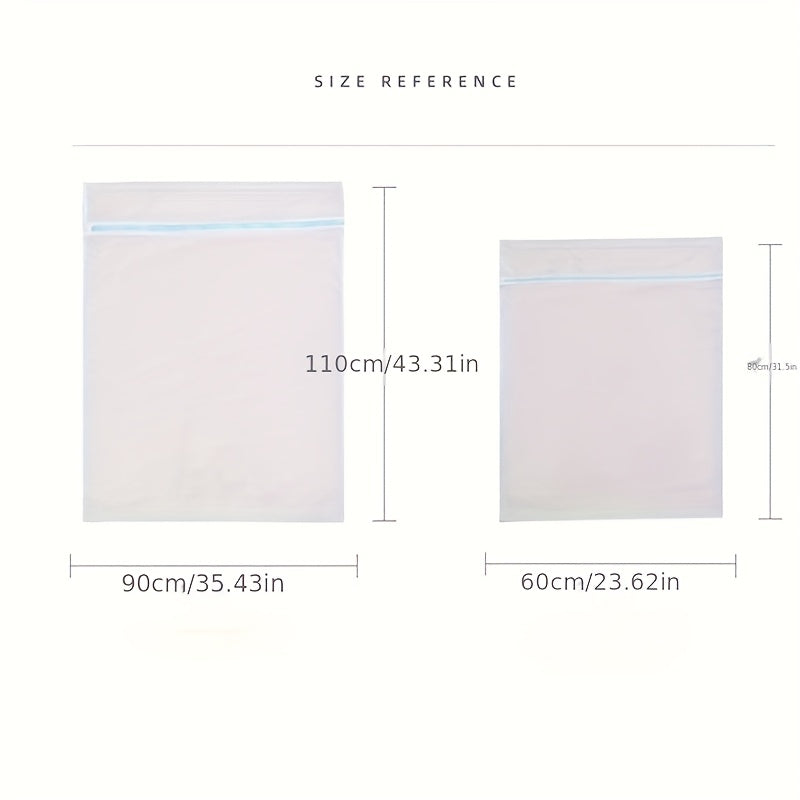 Laundry Bag with Zipper Closure and Mesh Cover, Sturdy Non-Woven Polyester, Rectangle Design