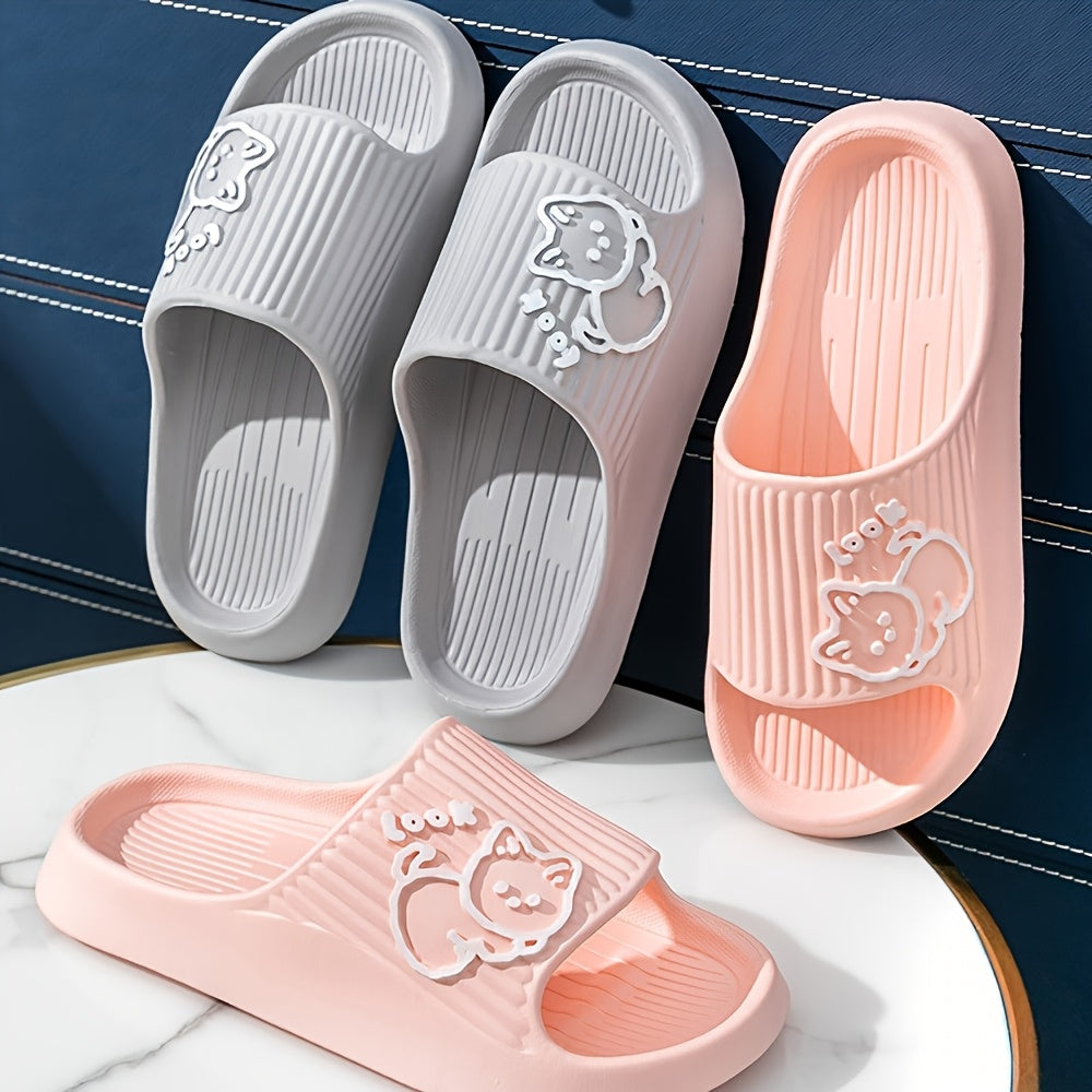 Cute Cartoon Decorative Pillow Slippers Soft Sole Lightweight Casual Bathing Slippers