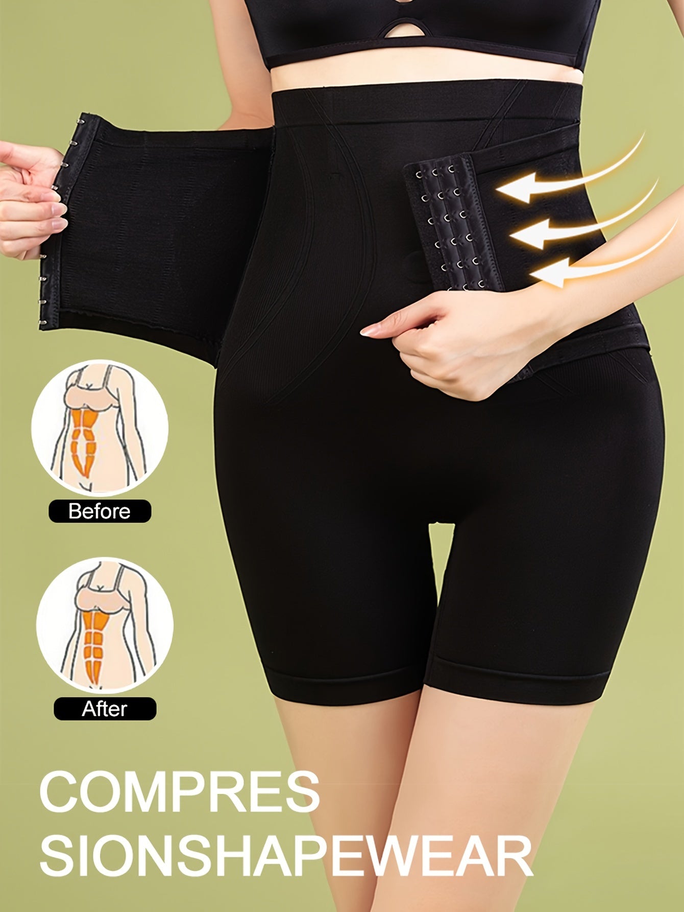 High-Waist Slimming Shapewear Shorts for Women Tummy Control Butt Lift Breathable Nylon