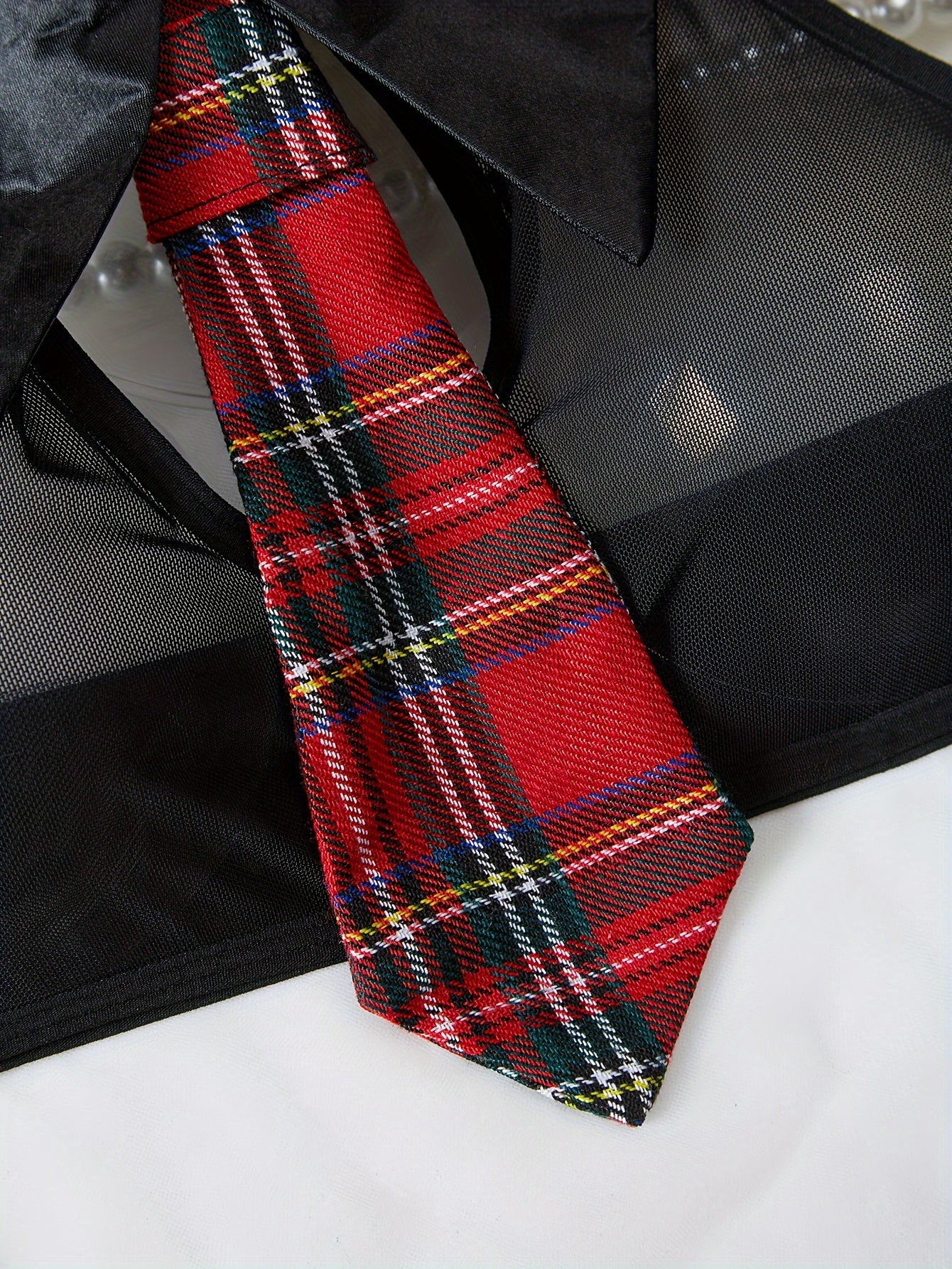 Women's Lingerie Halter Mesh Top and Thong Set for Seductive Role-Play