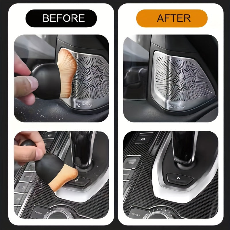 Car Interior Dust Brush Set Soft Bristle Cleaning Tool for Air Conditioner and Console
