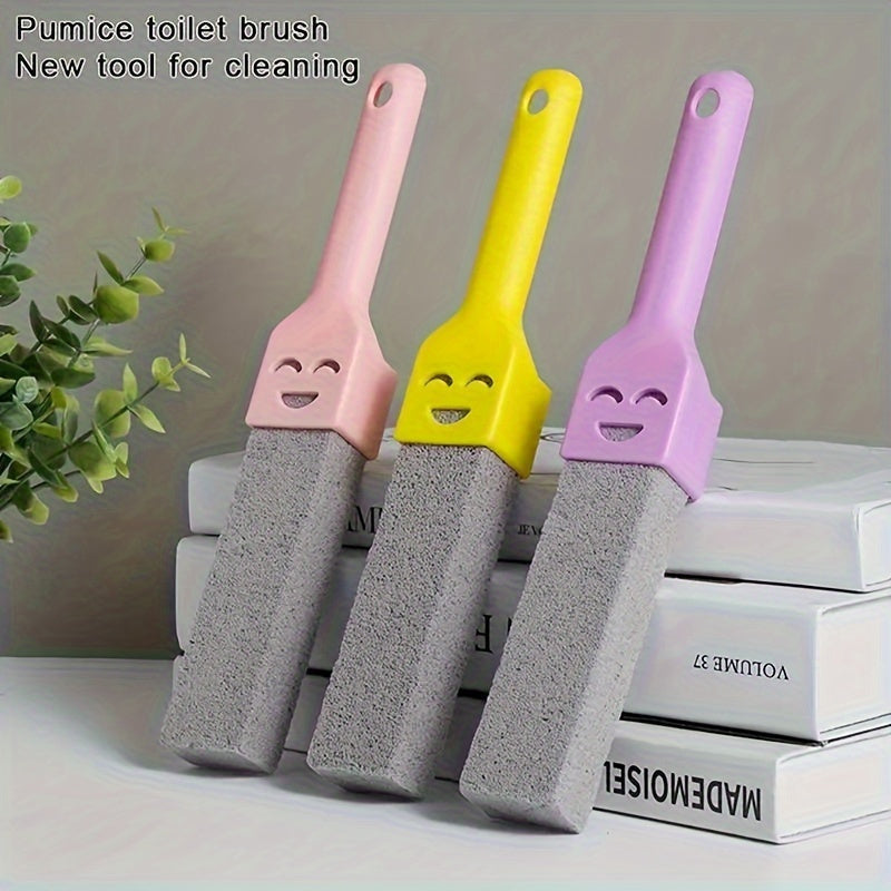 Pumice Stone Cleaning Brush with Handle Medium Hardness for Bathroom Kitchen Walls Floors