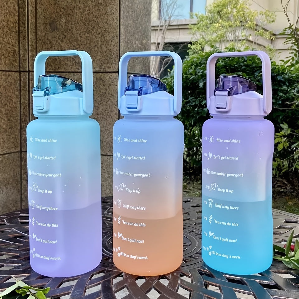 Gradient 2L Water Bottle with Straw Handle Lockable Lid for Climbing Outdoor