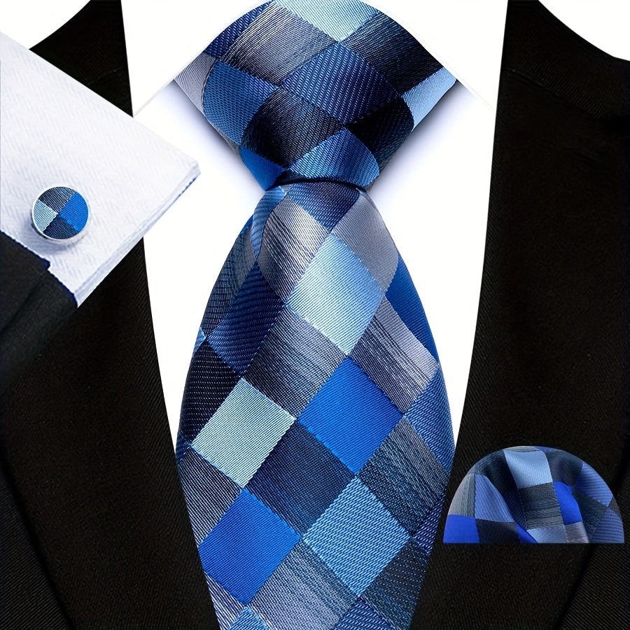 Мужской подарочный набор с галстуком с пейсли, карманным платком и пуговицами на рукавах