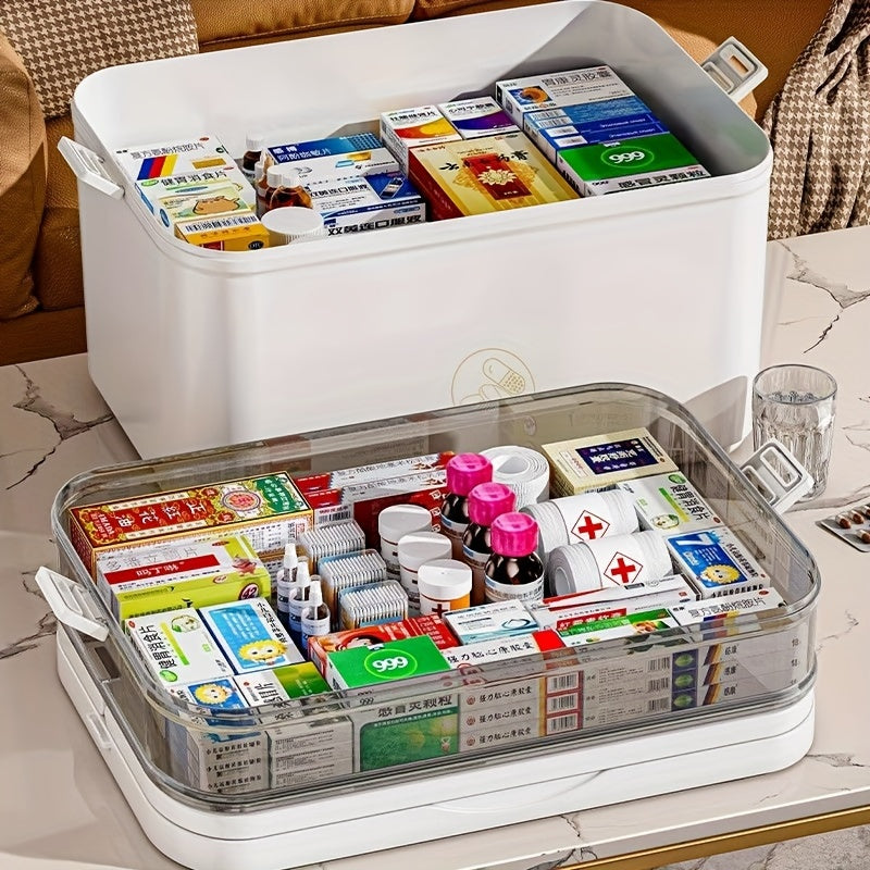 Medicine Organizer Waterproof with Multiple Compartments for Home and Travel