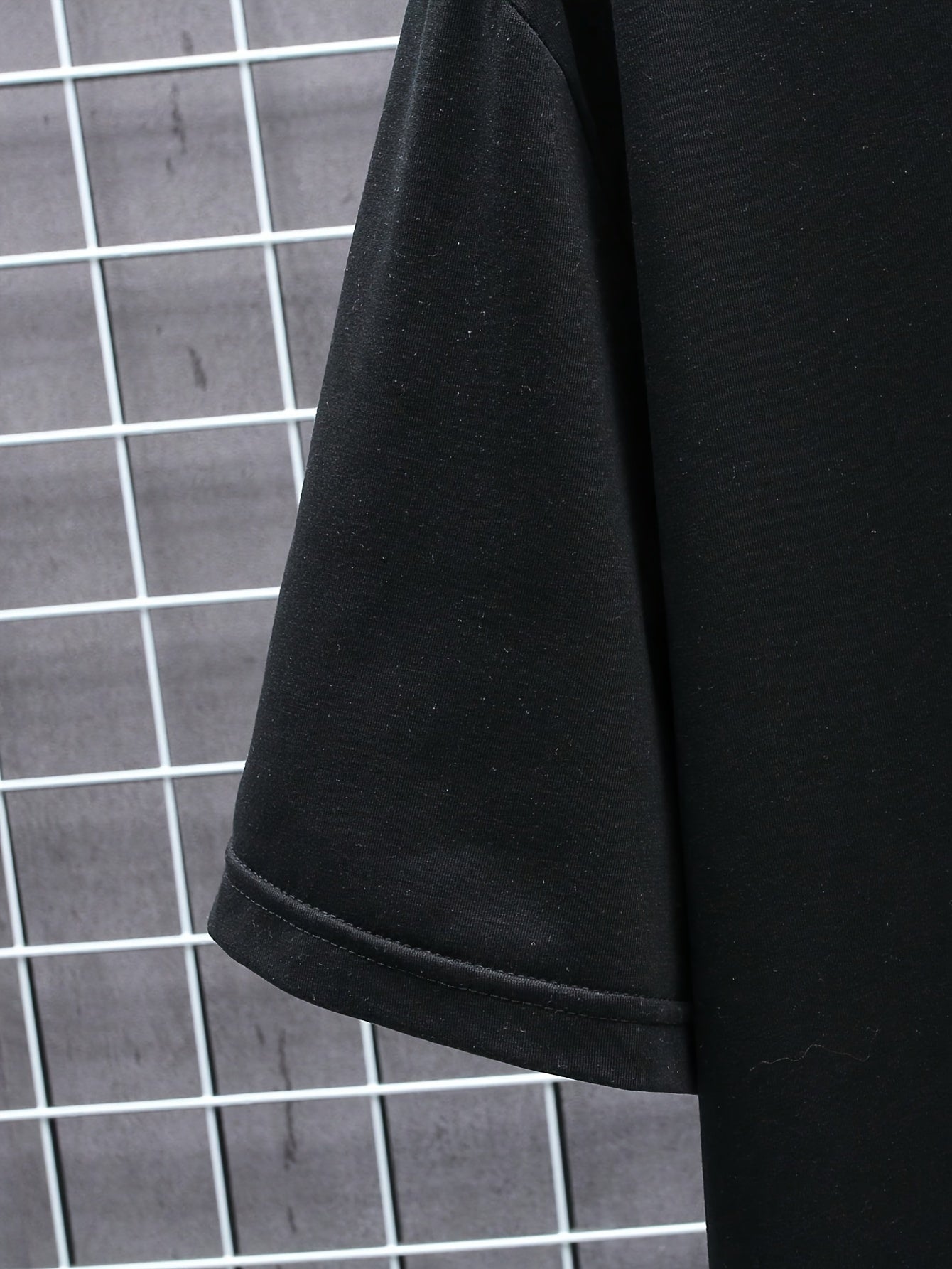 Men's Black Cotton T-Shirt with Red and White Bull Head Graphic Short Sleeve Casual Fit