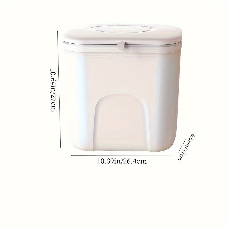 Hanging Trash Can with Lid for Bathroom Toilet and Diapers Plastic Waste Bin