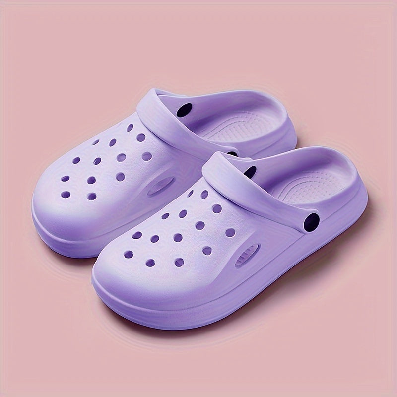 EVA однотонные сабо плоские нескользящие дышащие с полой конструкцией для дома, сада, пляжа