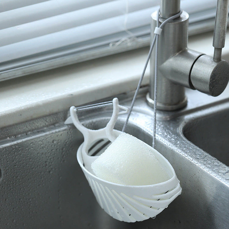 Modern Plastic Kitchen Sink Caddy with Drainage System Wall Mount Organizer