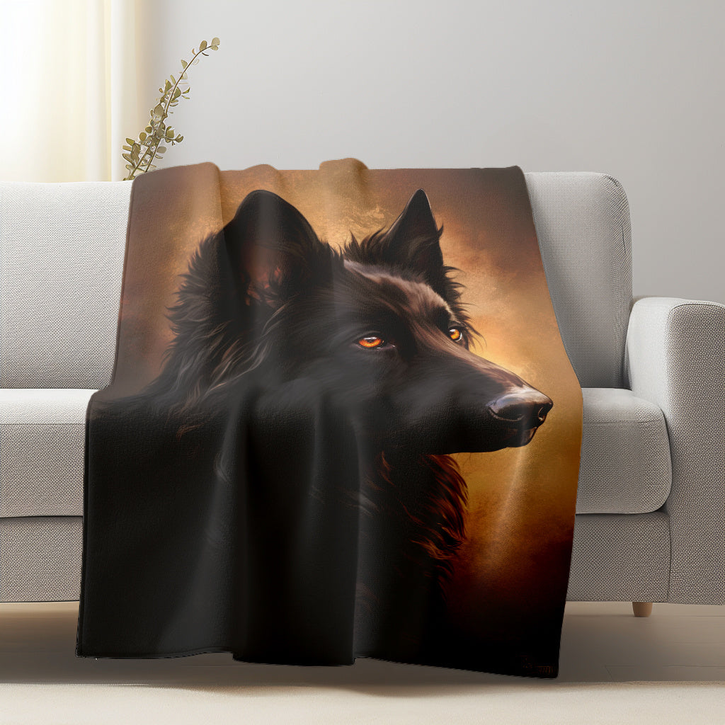 Qora Qoʻshnish Print Flanel Uy hayvonlari uchun yengil shponli divan tashlagichlari, itlar va mushuklar uchun