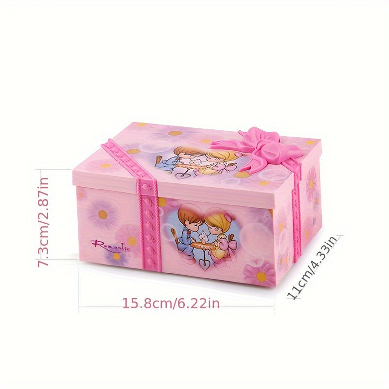 Girls Ballet Dancer Music Box with Mirror Rotating Jewelry Organizer Gift