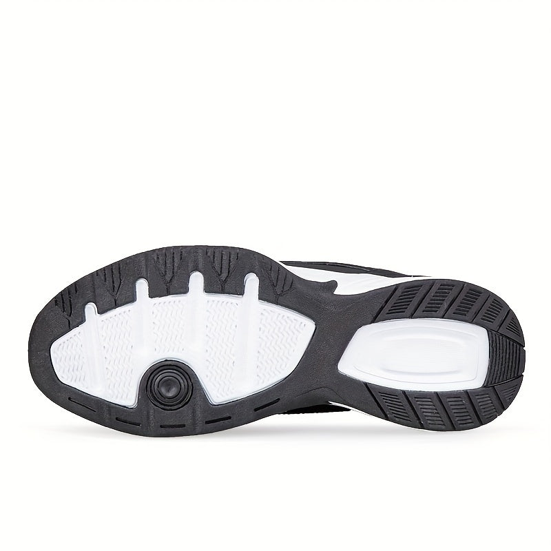 Men's Casual Running Shoes with Striped and Solid Design Breathable Fabric TPR Sole