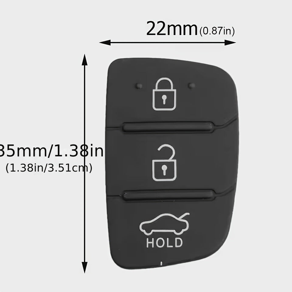 Universal Silicone Remote Key Fob Cover for 3-Button Flip Key Control