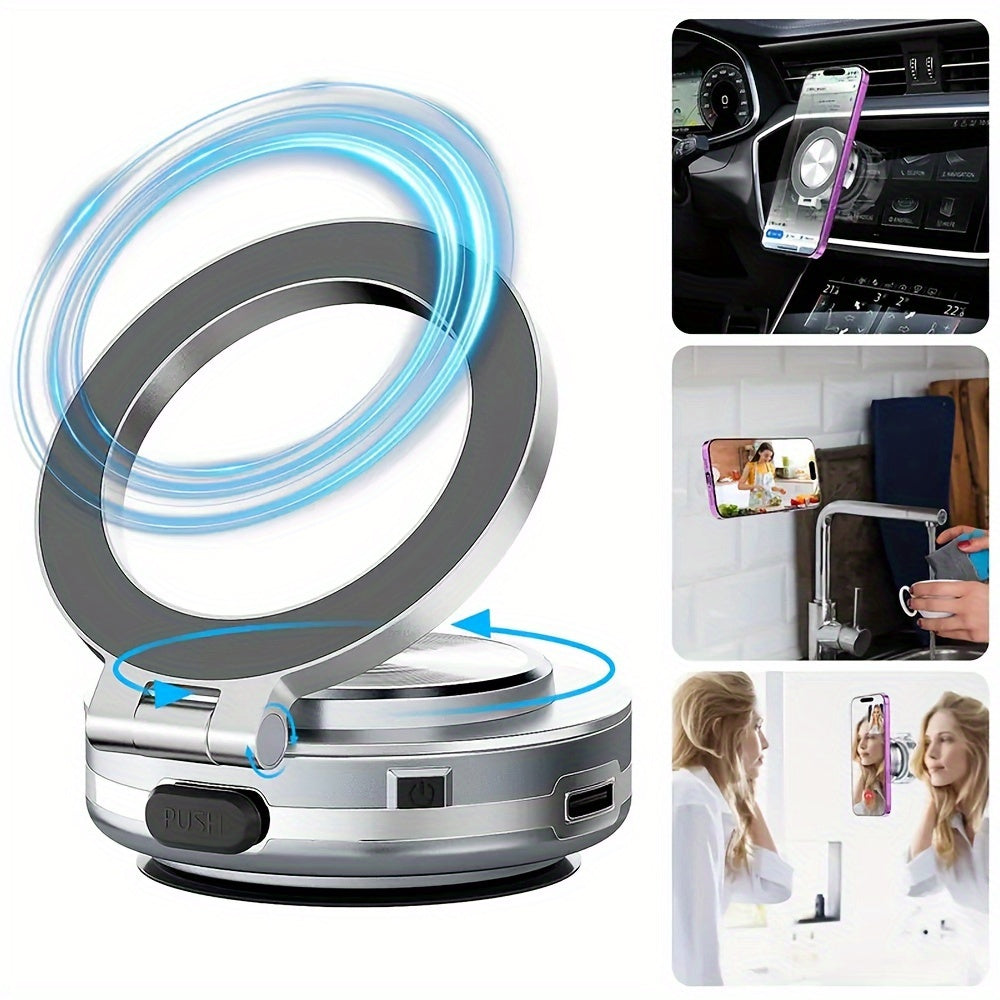 Universal Magnetic Phone Holder for Cars and Smooth Surfaces with Strong Suction