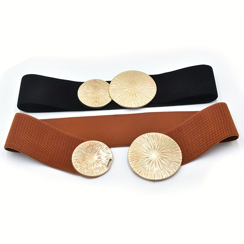 Ayollar uchun vintage kengaytiriladigan belbog' bilan oltin tokchali