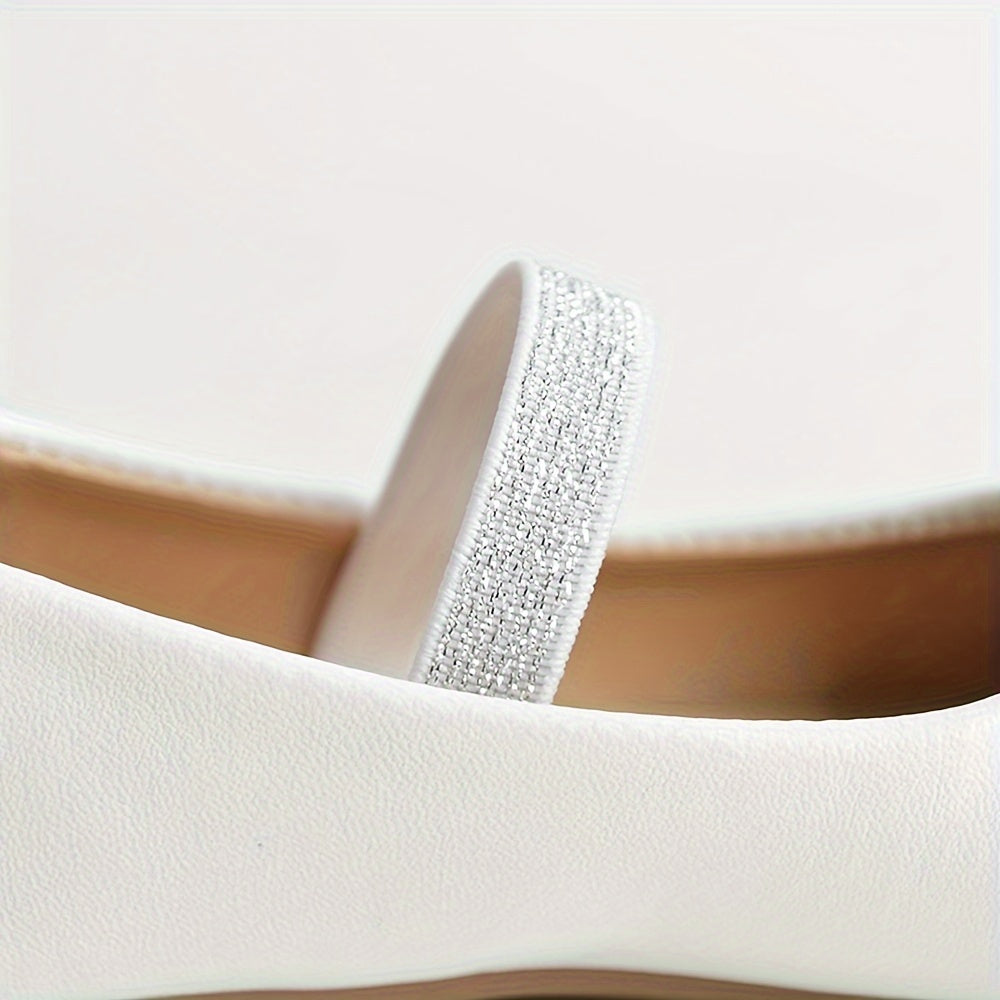 Girls Women Cartoon Rabbit Mary Jane Shoes Breathable Non-Slip Flats with Elastic Closure