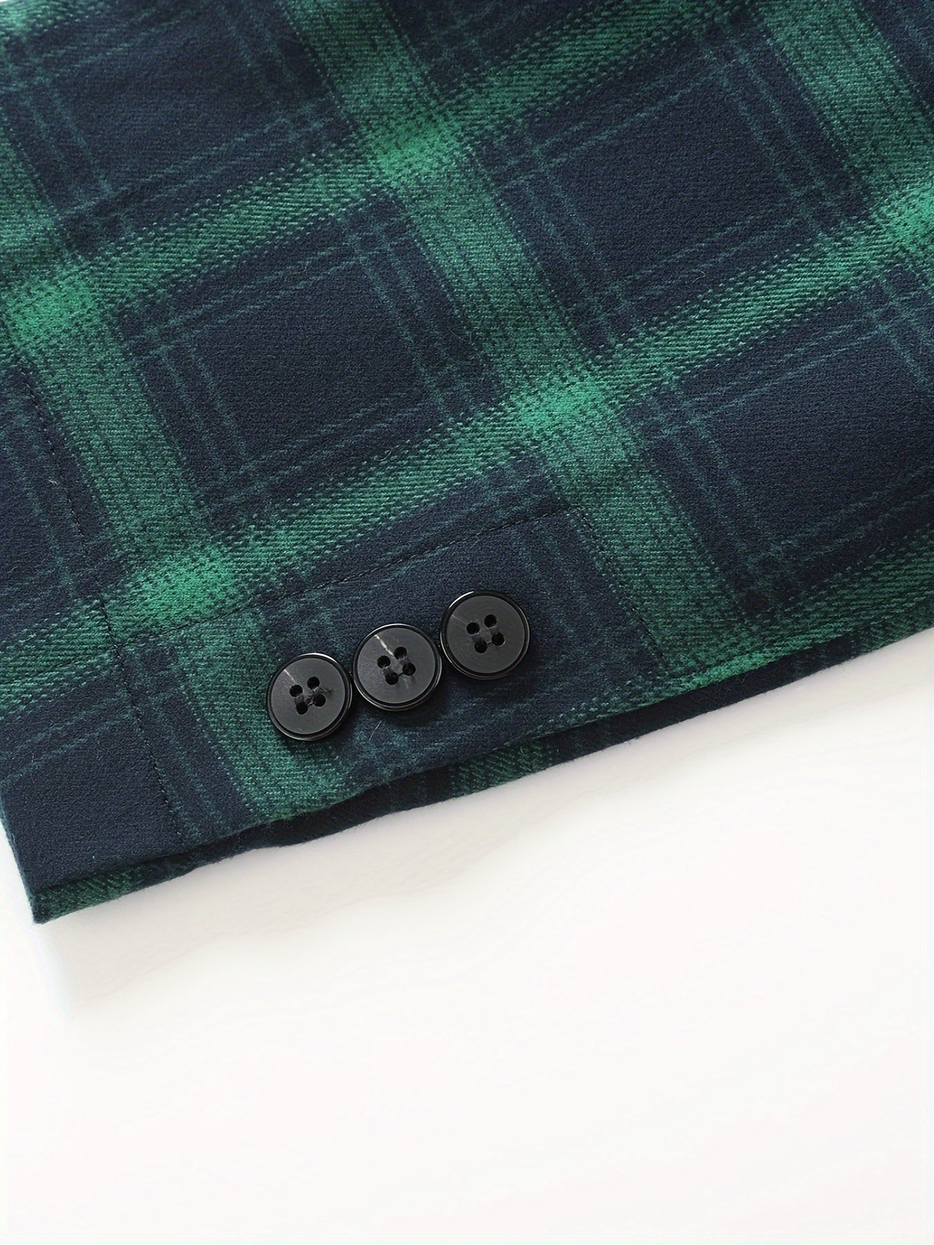 Men's Plus Size Summer Blazer Casual Plaid Long Sleeve Polyester Suit Jacket