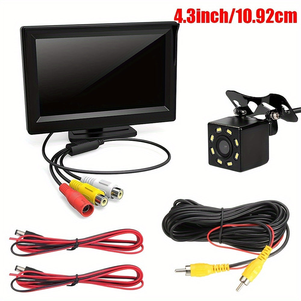 Rearview Car Backup Camera HD Night Vision 10.92cm Monitor Wide Angle