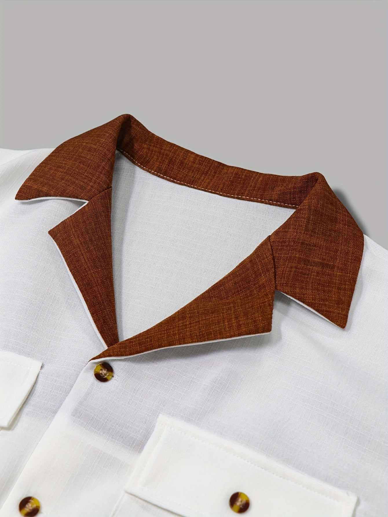 Long Sleeve Color Blocked Two-Piece Set with Suit Collar and Straight-Leg Trousers for Autumn Winter