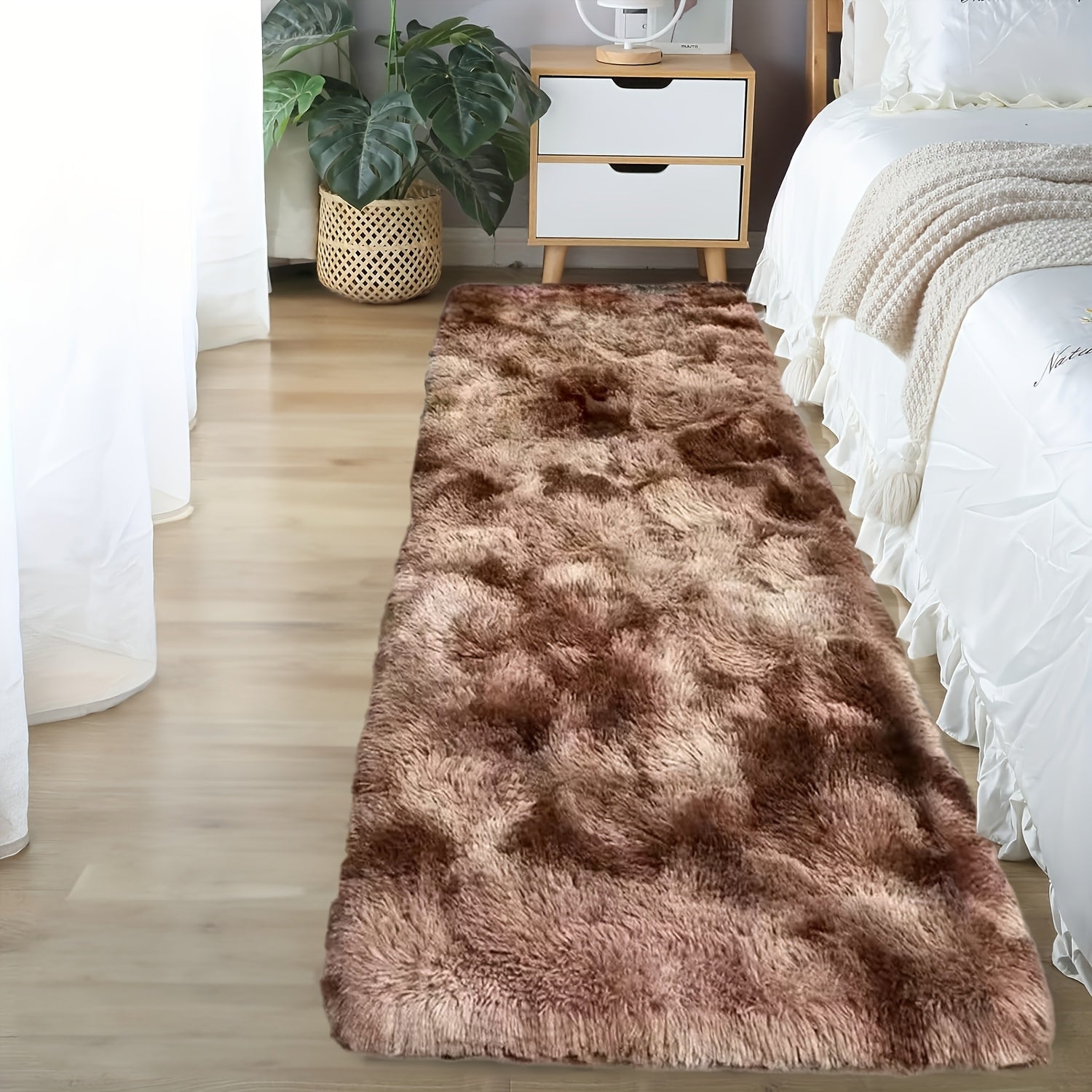 Soft Plush Drum Carpet Area Rug Non-Slip Washable Fabric Bedroom Living Room Dorm Decor