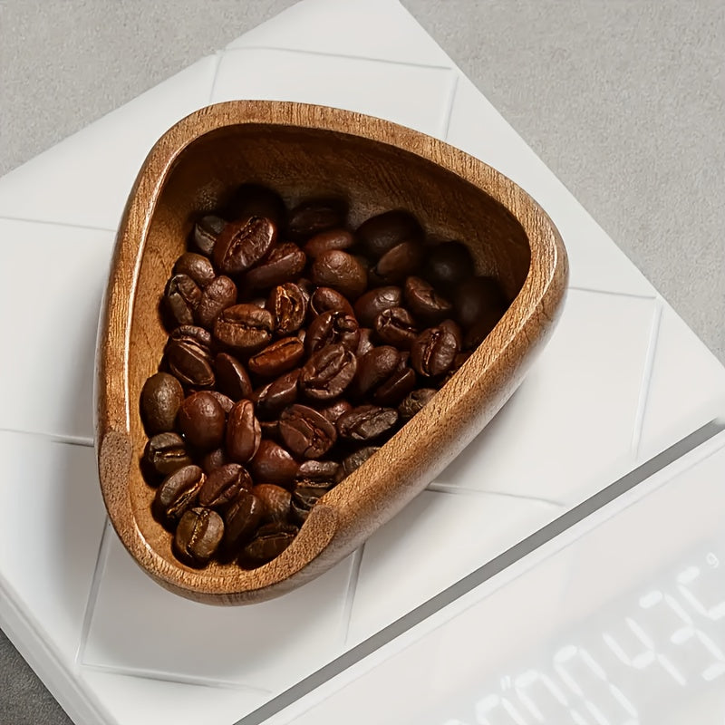 Wooden Coffee Scoop Triangle Walnut Anti-Slip for Kitchen Espresso Tea