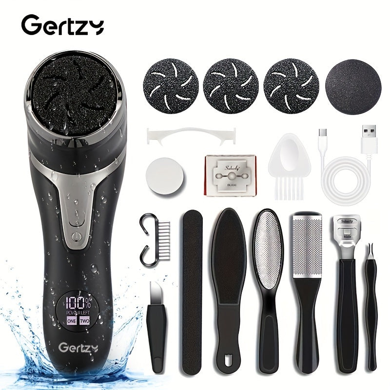 Electric Foot Grinder with Vacuum Cleaner LCD Display 2-Speed Dead Skin Remover