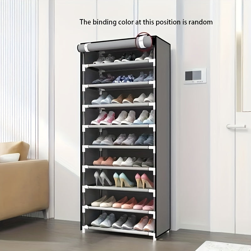 Multi-Layer Floor Standing Shoe Cabinet Dustproof Shoe Organizer for Bedroom Living Room