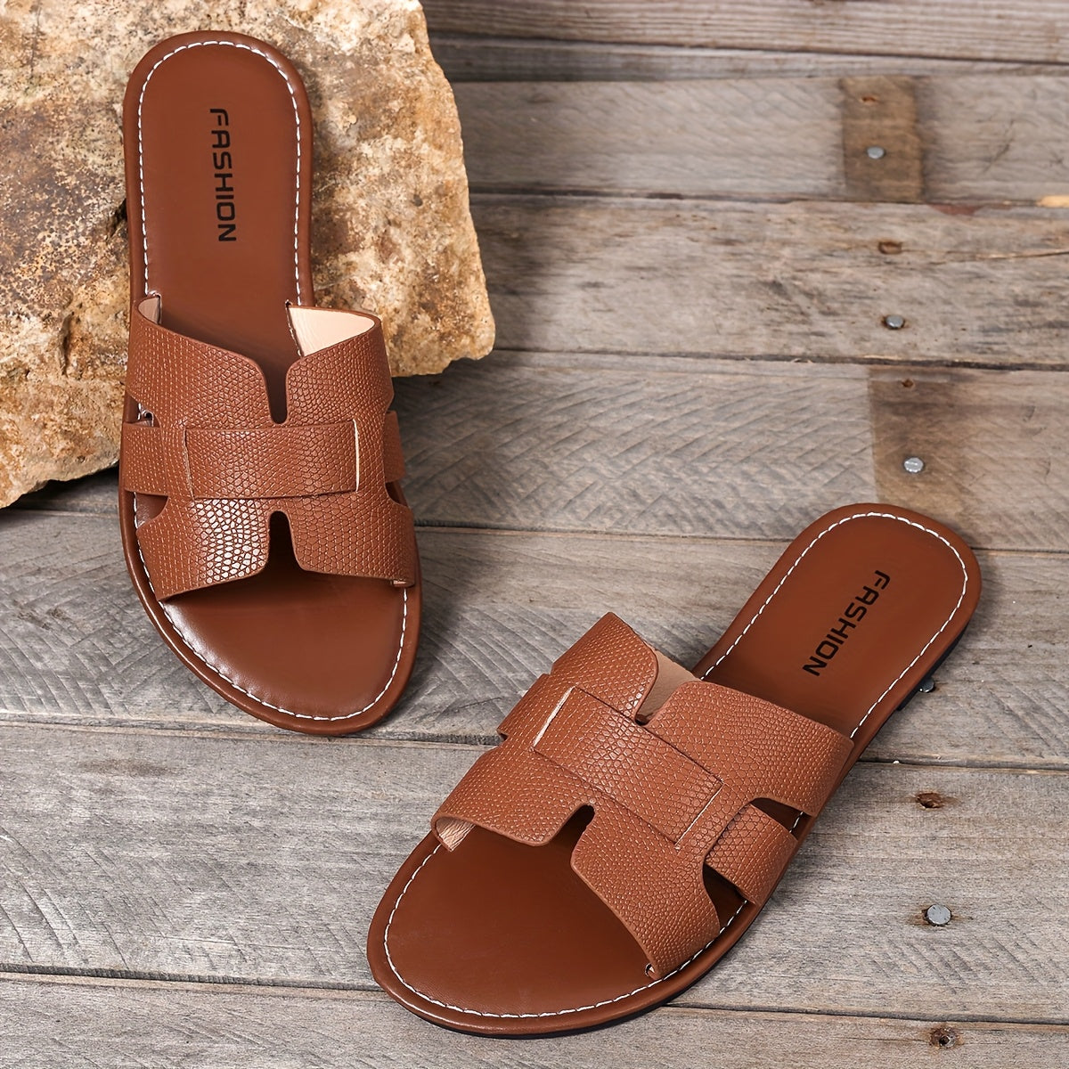 Женские белые шлепанцы на плоской подошве, дышащий ПУ, открытый носок, повседневные