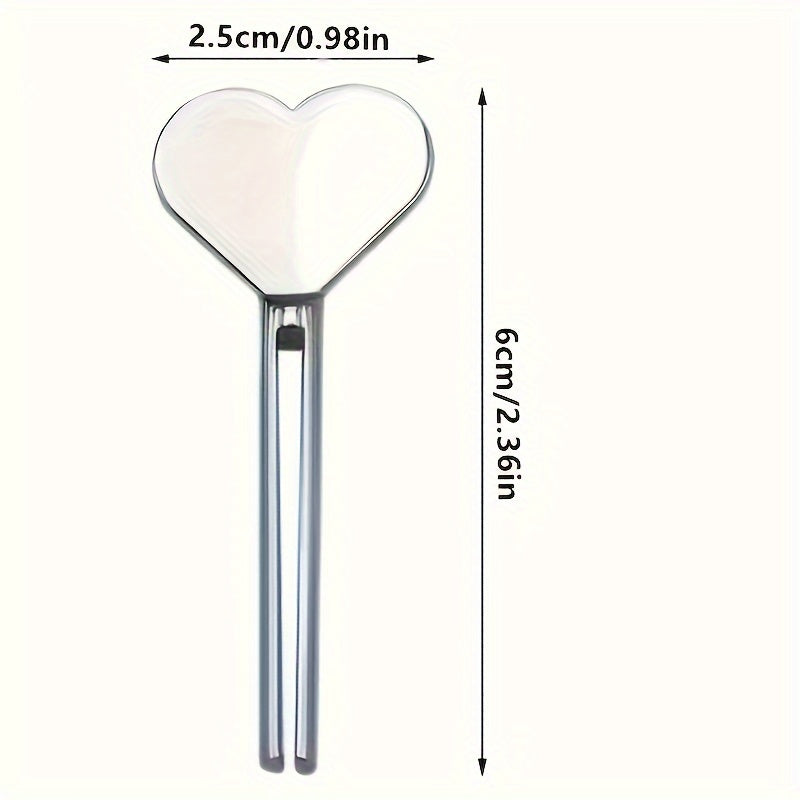 Metal Heart-Shaped Toothpaste Squeezer, Gold Tube Presser, Cosmetic Oil Tube Dispenser