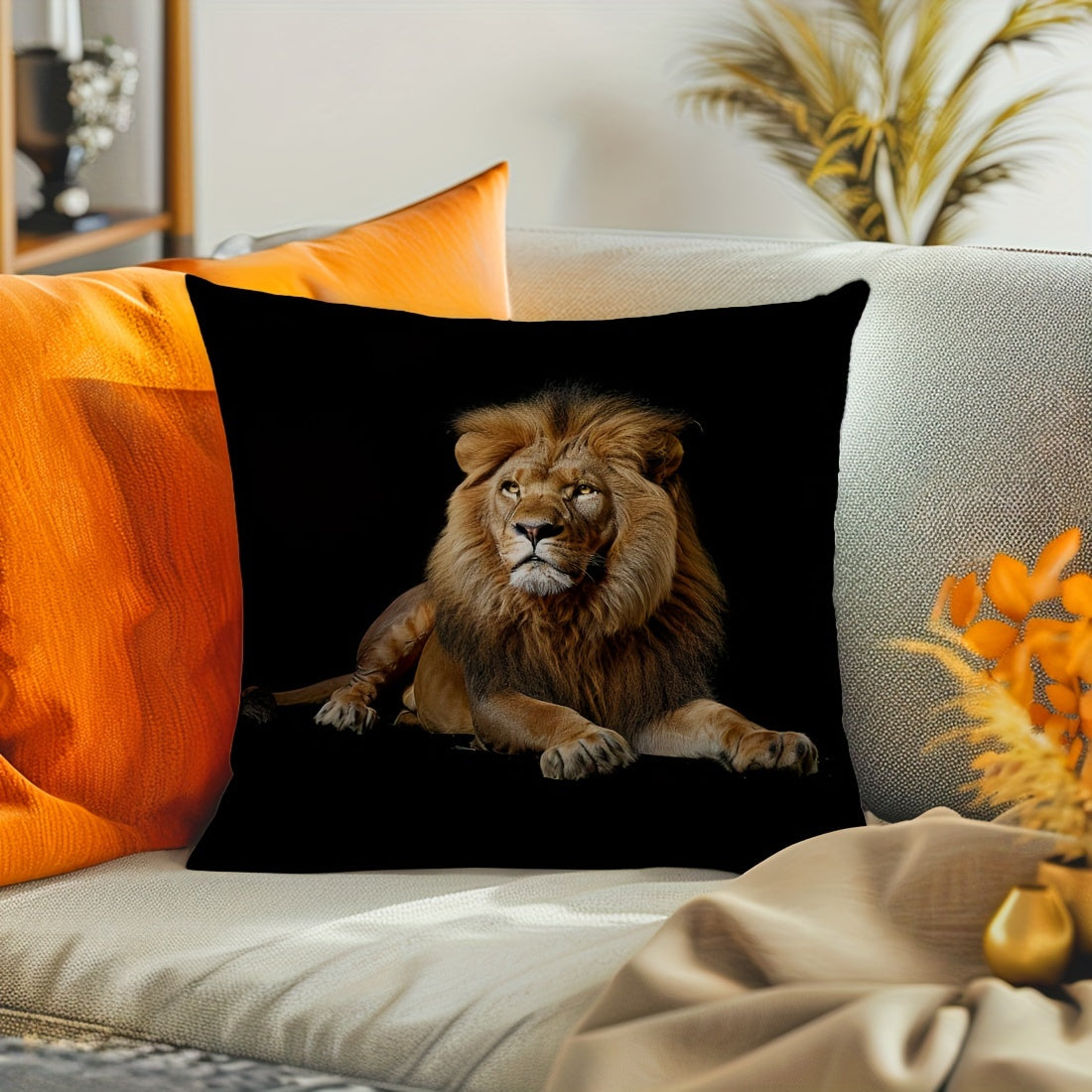 Soft Velvet Throw Pillow Cover 45.72cm with Zip Closure for Living Room Bedroom Car Decor