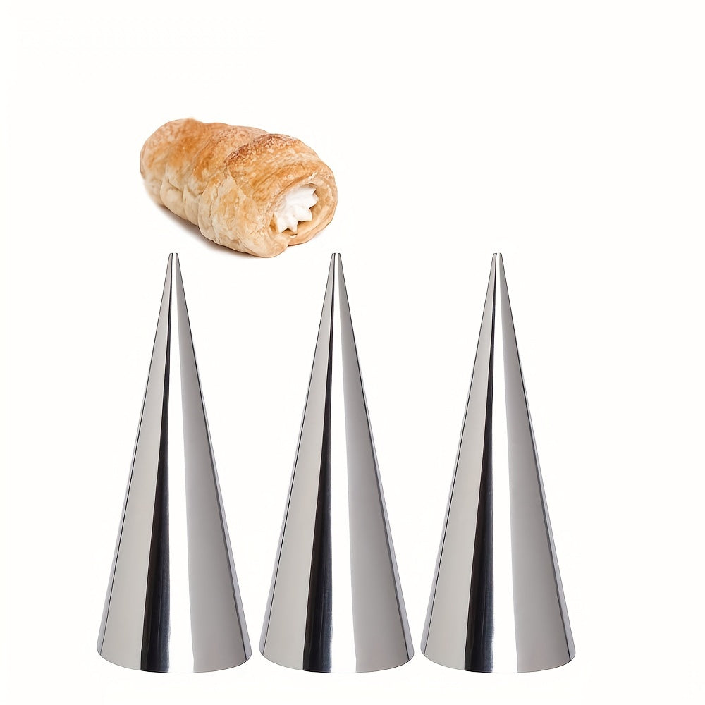 Stainless Steel Cone-Shaped Mold for Cream Horns Bread Rolling Ice Cream Cones