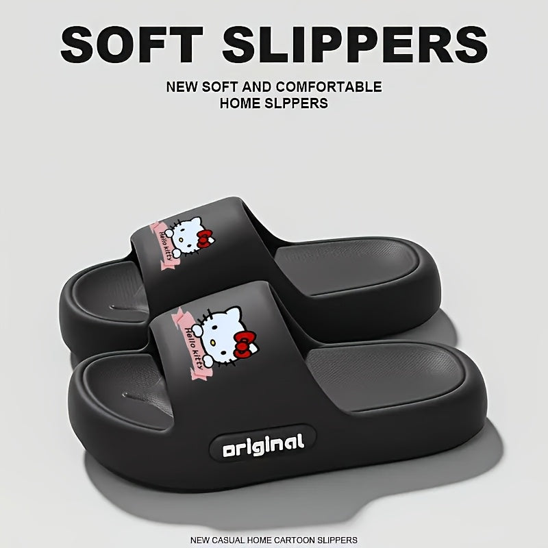 Girls Soft Foam Open-Toe Home Slippers with Non-Slip Sole