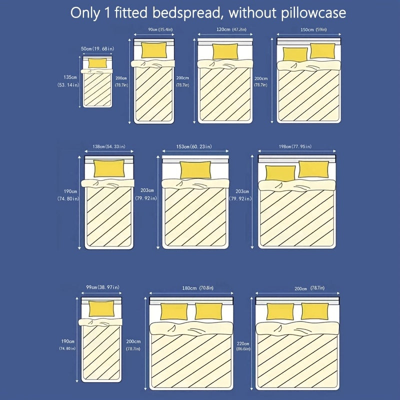 Starry Night Brushed Fitted Sheet Polyester Deep Pocket Bed Sheet for Bedroom and Guest Room