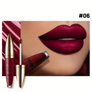 Pintalabios de terciopelo rojo mate para mujer de larga duración y humectante