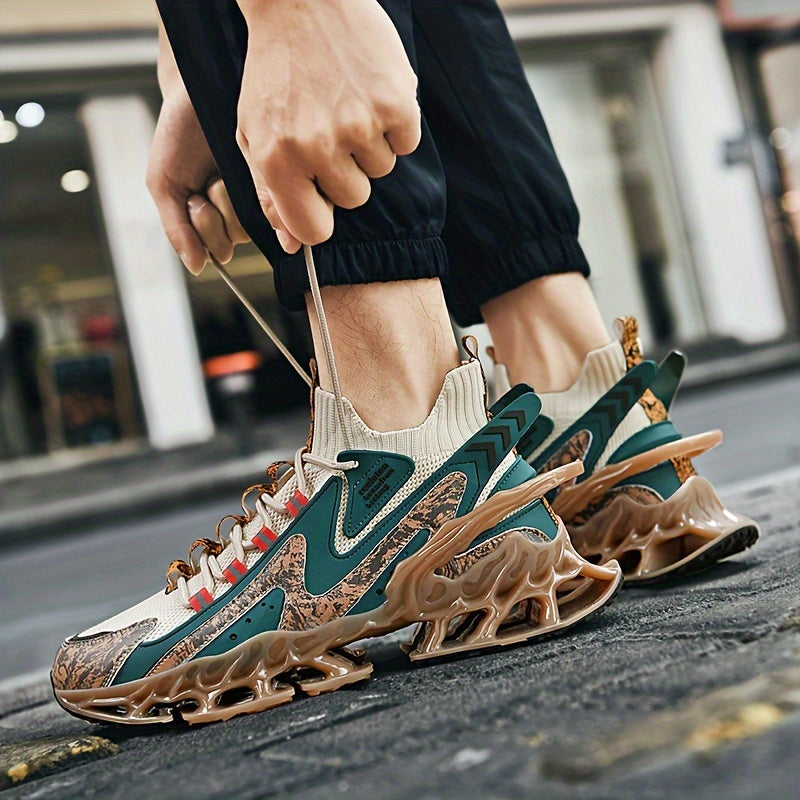 Men's Breathable Mesh Casual Sneakers Low Top with Soft Shock-Absorbing Sole