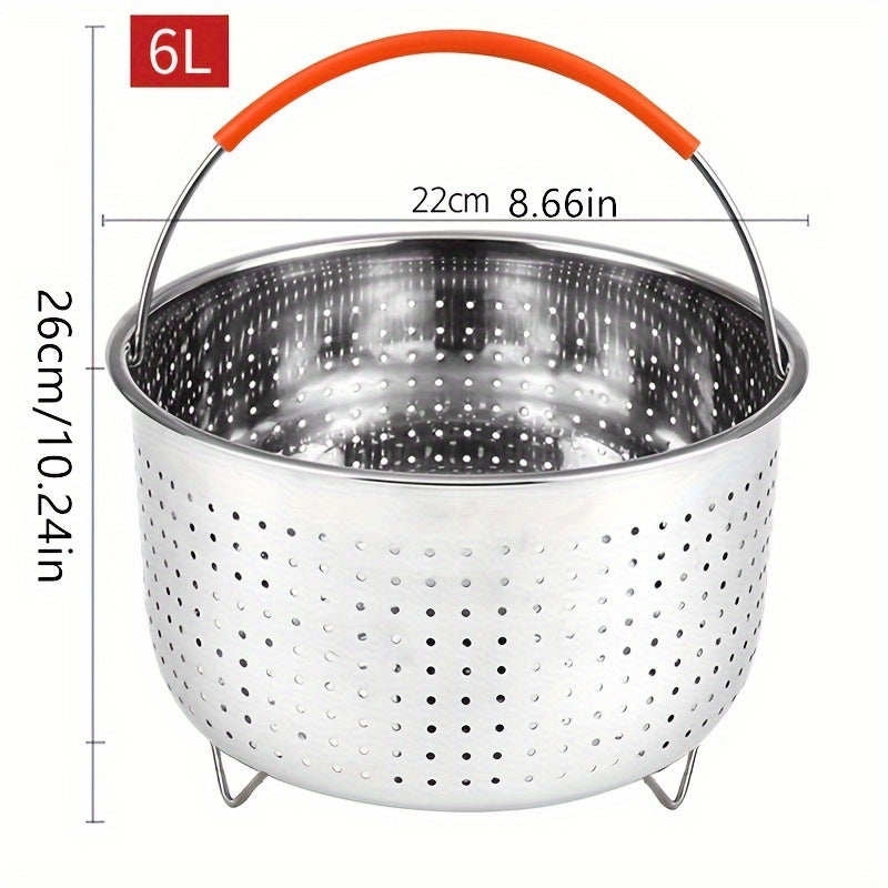 Cesta de vapor de acero inoxidable para olla a presión 1 cuarto sin electricidad