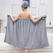 Set of 2 Women's Bath Towels with Hair Drying Towel, Soft, Absorbent, Adjustable for Sauna Beach Pool Home