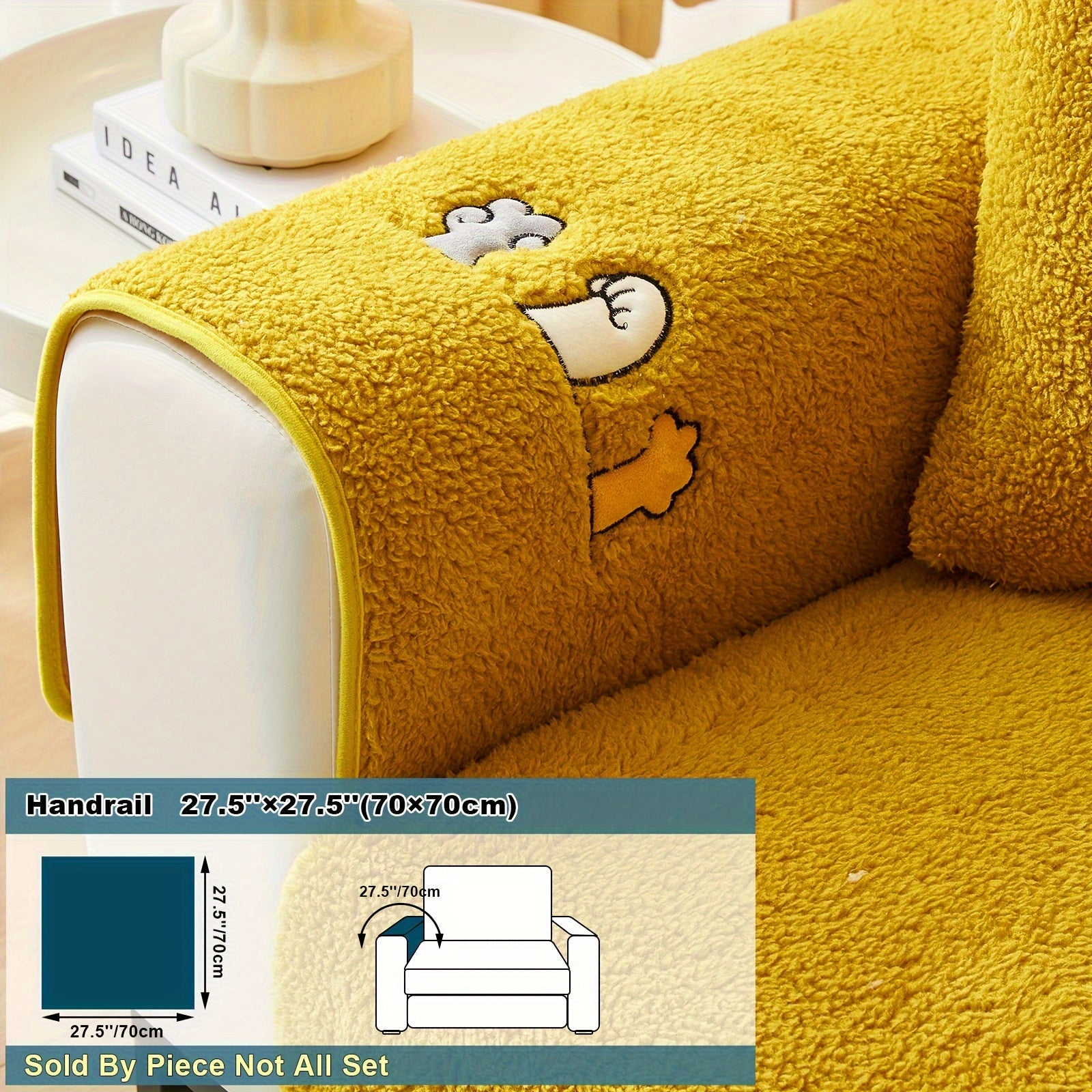 Плюшевый чехол на диван Sherpa, противоскользящий, защитный чехол для мебели для домашних животных для гостиной