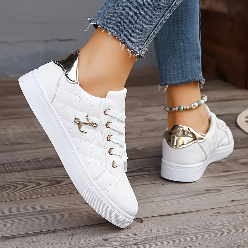 Women's White Casual Sports Shoes for Spring and Summer Travel