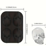 Форма для льда из силикона 3D в виде черепа, многоразовая, для напитков и бара