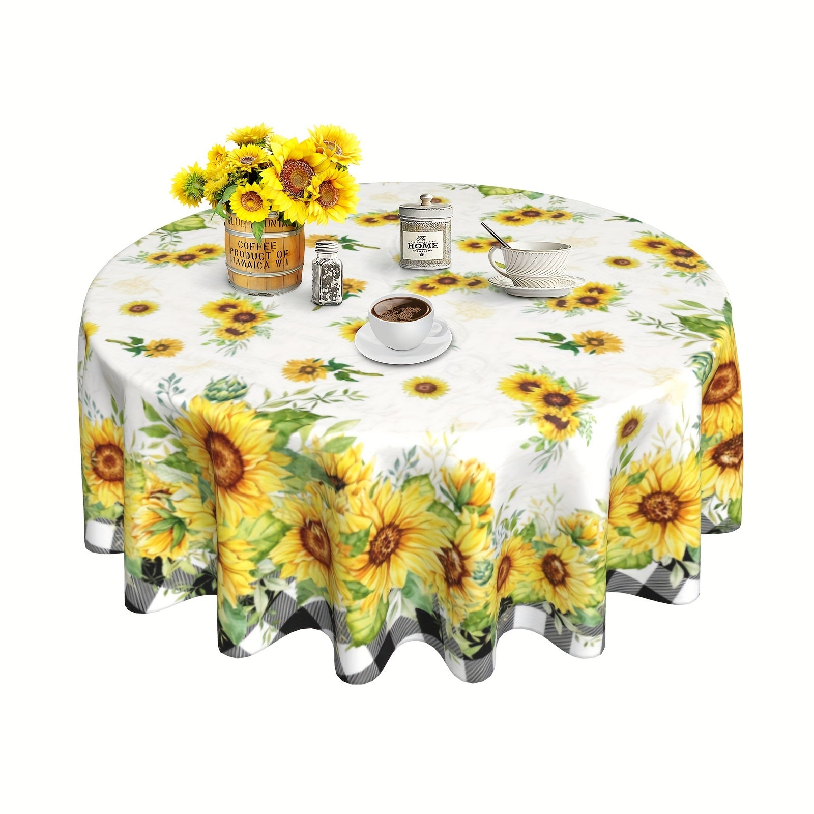 Durable Summer Tablecloth for Home Dining, Stain and Wrinkle Resistant