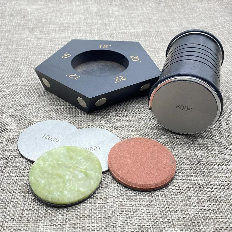 Afilador de cuchillos de cocina manual con infusión de diamantes, ángulos fijos de 12°, 15°, 18°, 20°, 22°, duradero