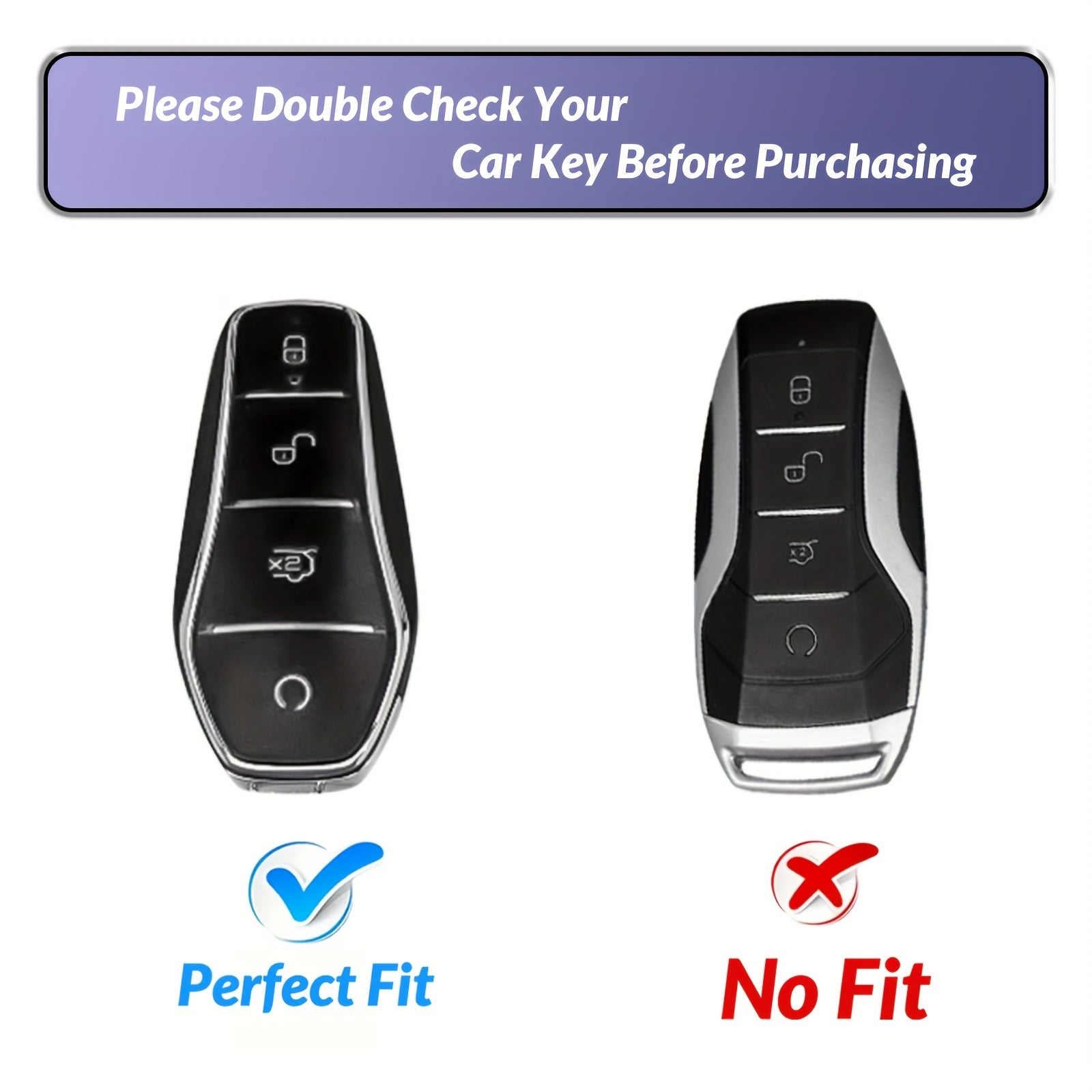 Universal Soft TPU Key Fob Cover Case with Keychain for Electric Vehicles