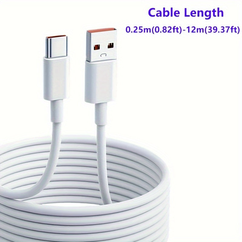 Long USB-C Fast Charging Cable for Android Phones Cameras Printers 10ft