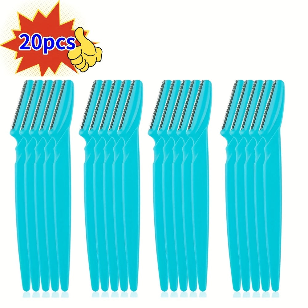 Unisex aniqlikdagi qoshlar uchun raso va sochlarni olib tashlash uchun kesish asbobi 20 dona Bej