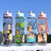 Large Sports Water Bottle with Whimsical Designs Durable Portable for Outdoor Activities