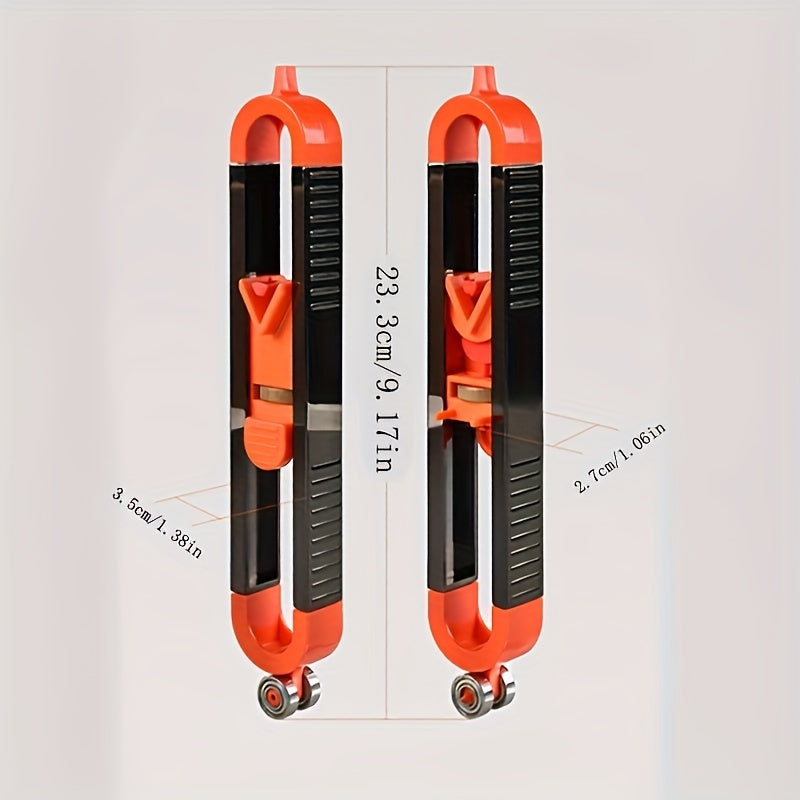 Универсальный регулируемый набор инструментов для деревообработки, оранжево-черная контурная линейка