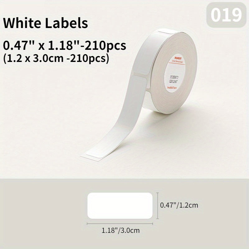Waterproof Oil-Proof Thermal Label Roll for D11 D101 H1 Series Printers White Adhesive Label Tape